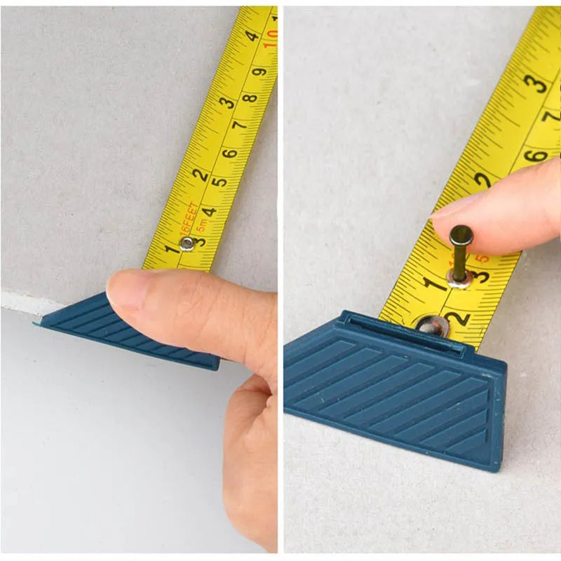 Blue aluminium alloy and TPR plastic DIY cutting tool with lock mechanism and measurement scale.