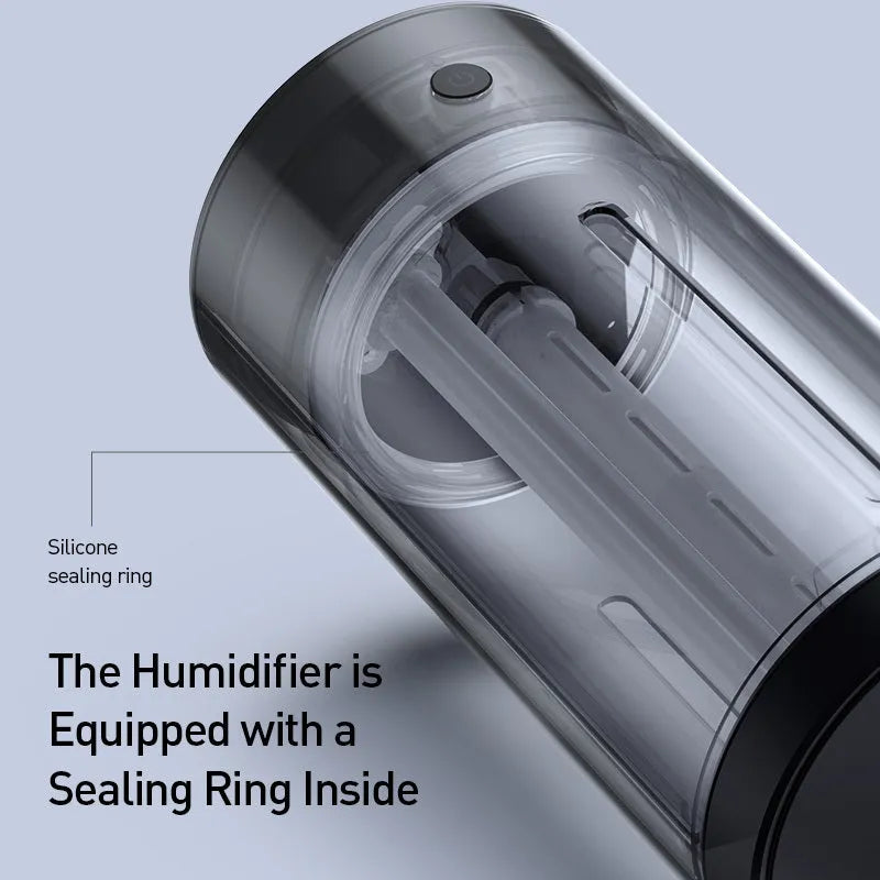 Black aluminium alloy car diffuser humidifier with USB cable