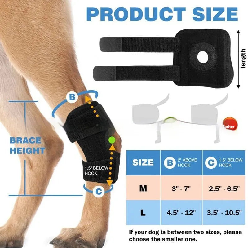 Black polyester pet leg guard for ACL rehabilitation and joint protection