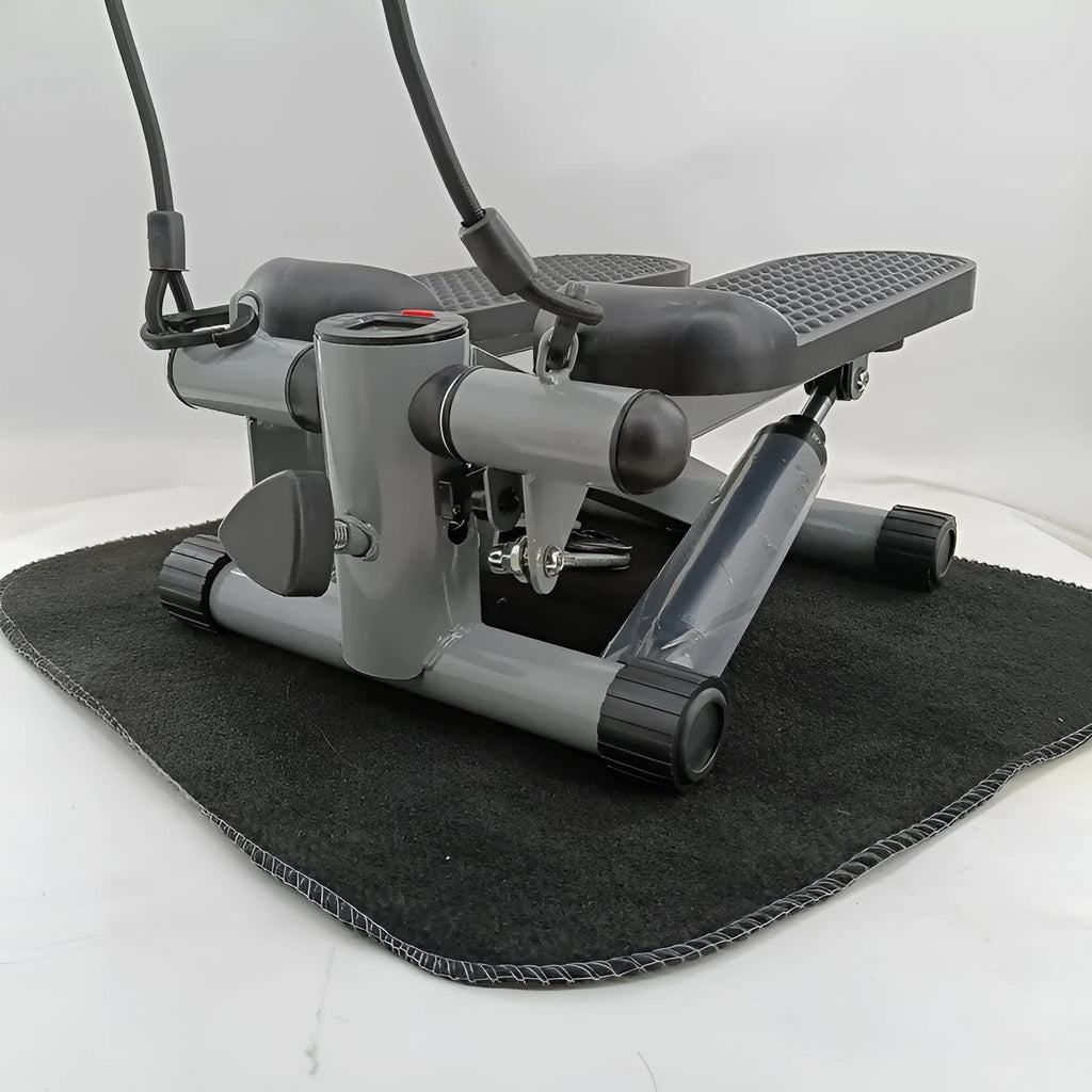 Silver grey household mini treadmill waist slimming machine with hydraulic resistance pedal exercise equipment