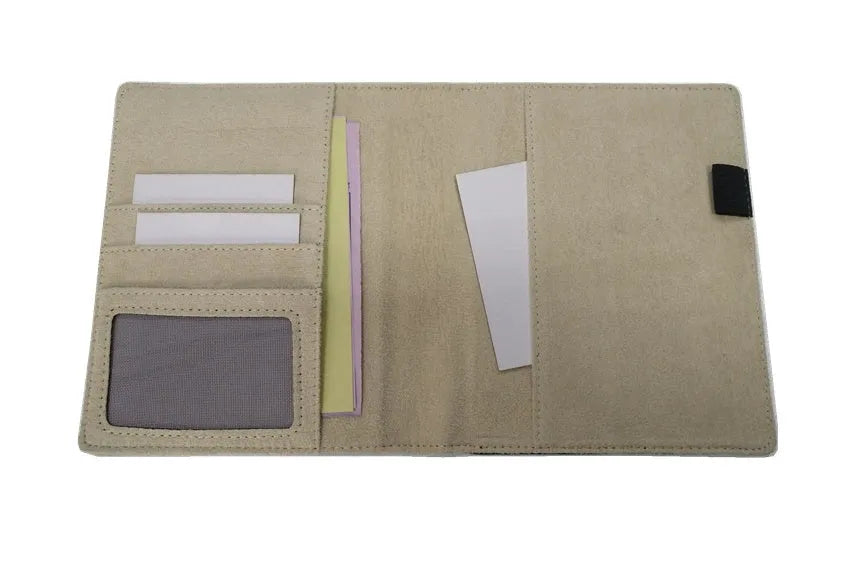 Blue imitation leather PU notebook shell for A5 notebooks measuring 18.5 by 15.5 centimetres