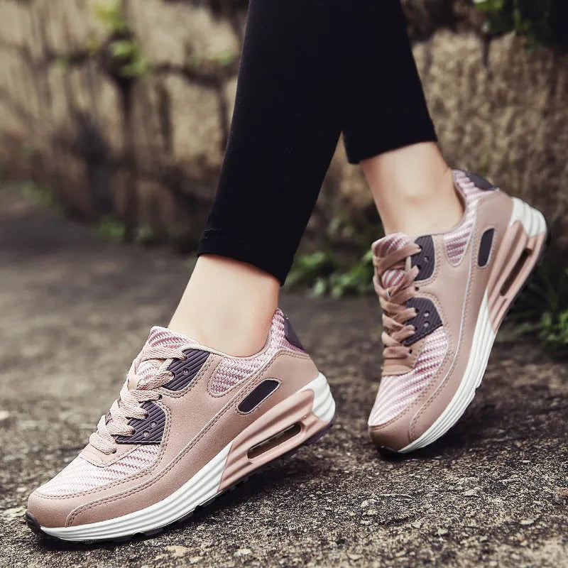 Women's casual shoes with 3.5cm heel in beige orange, grey, and pink purple colour options