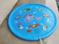 Blue PVC children's water play mat with marine animal designs measuring 100cm or 170cm for garden use