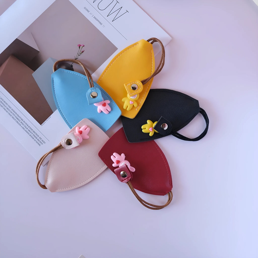 Universal large capacity PU leather car key case for key and credit card organisation in five colour options.