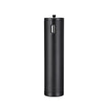 Black aluminium power bank with 6800mAh capacity measuring 12.5cm long