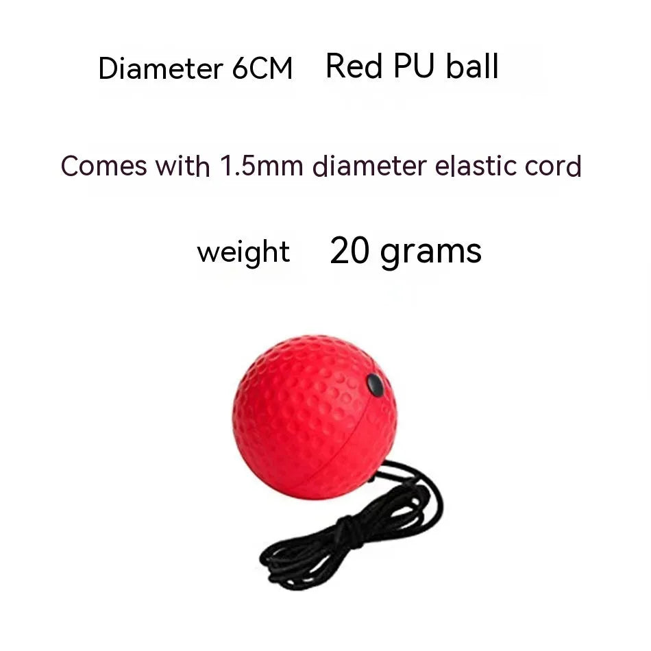 Head-mounted boxing reaction ball with adjustable headband and multiple ball options