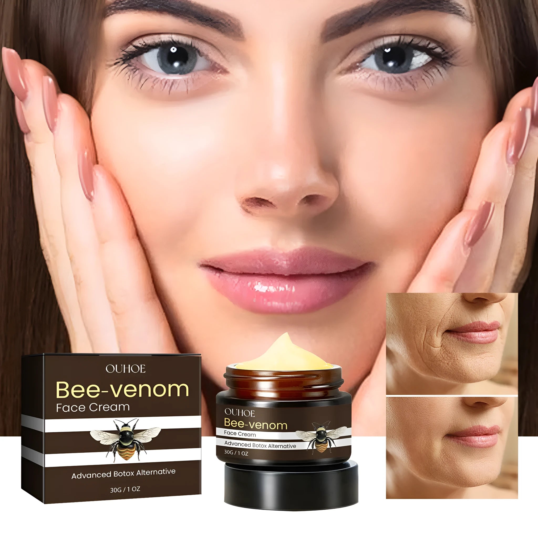 OUHOE Bee Firming Cream 30g jar of hydrating and firming face cream