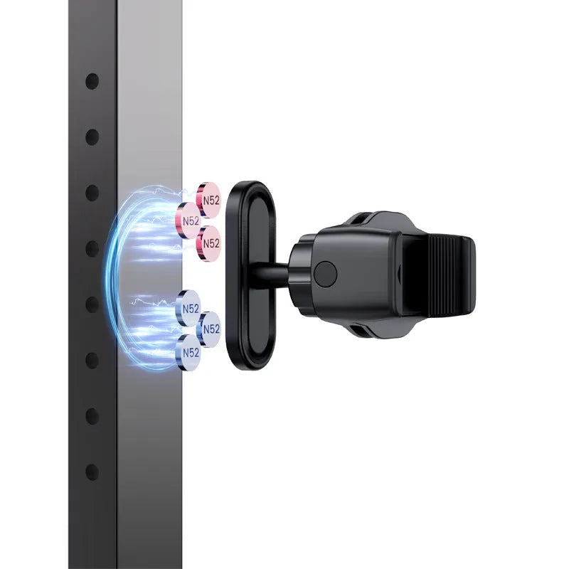 Double-sided magnetic photography base bracket in universal plastic with magnetic clip design