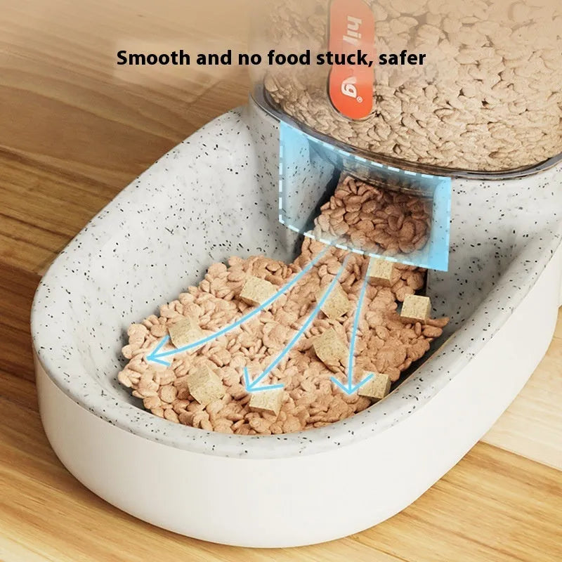 Automatic pet drinker feeder with 3.8L capacity in blue, green, grey, or pink colours