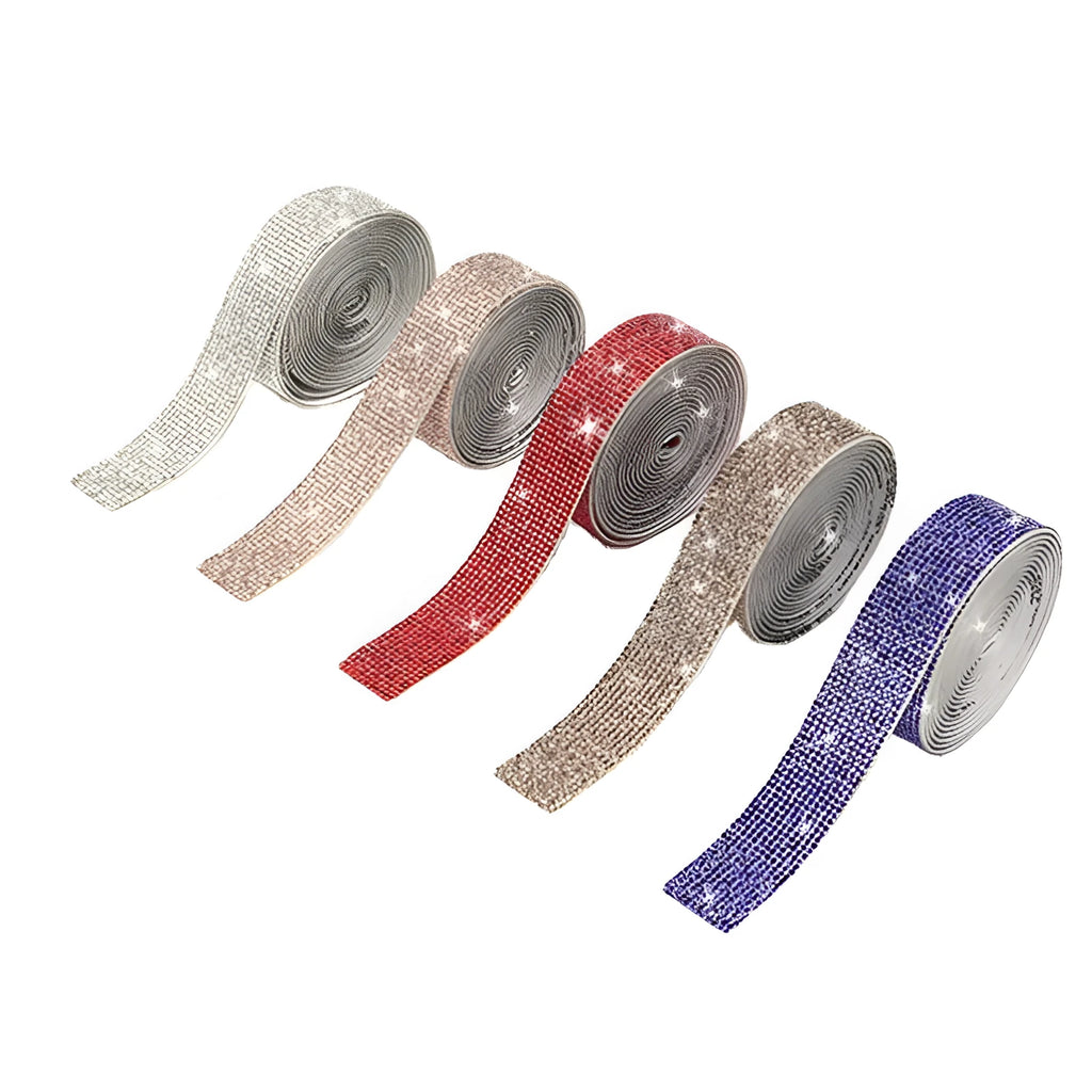 Self-adhesive water drill stick in white and AB colour with electroplated glass construction