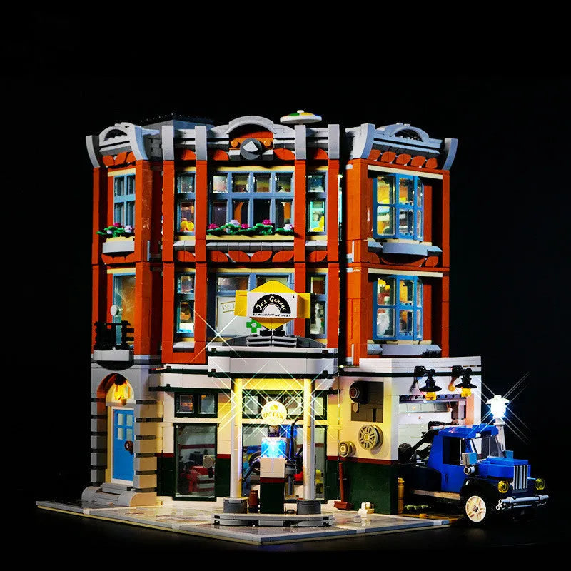 MOC modified LED lighting accessories plastic construction corner repair shop colour scheme building toys