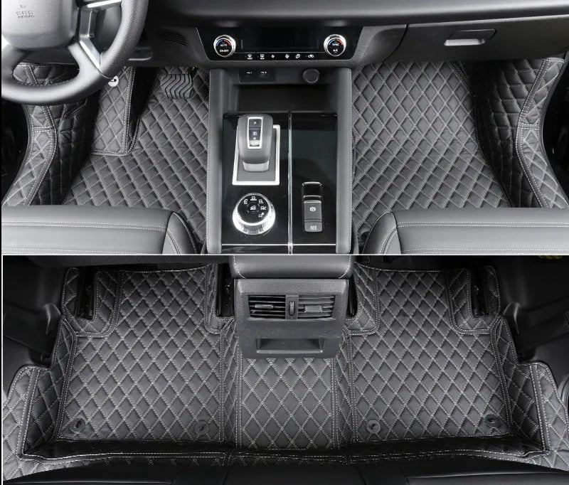 Fully surrounded car floor mats for a 23 New Mitsubishi Outlander 5-seater SUV.