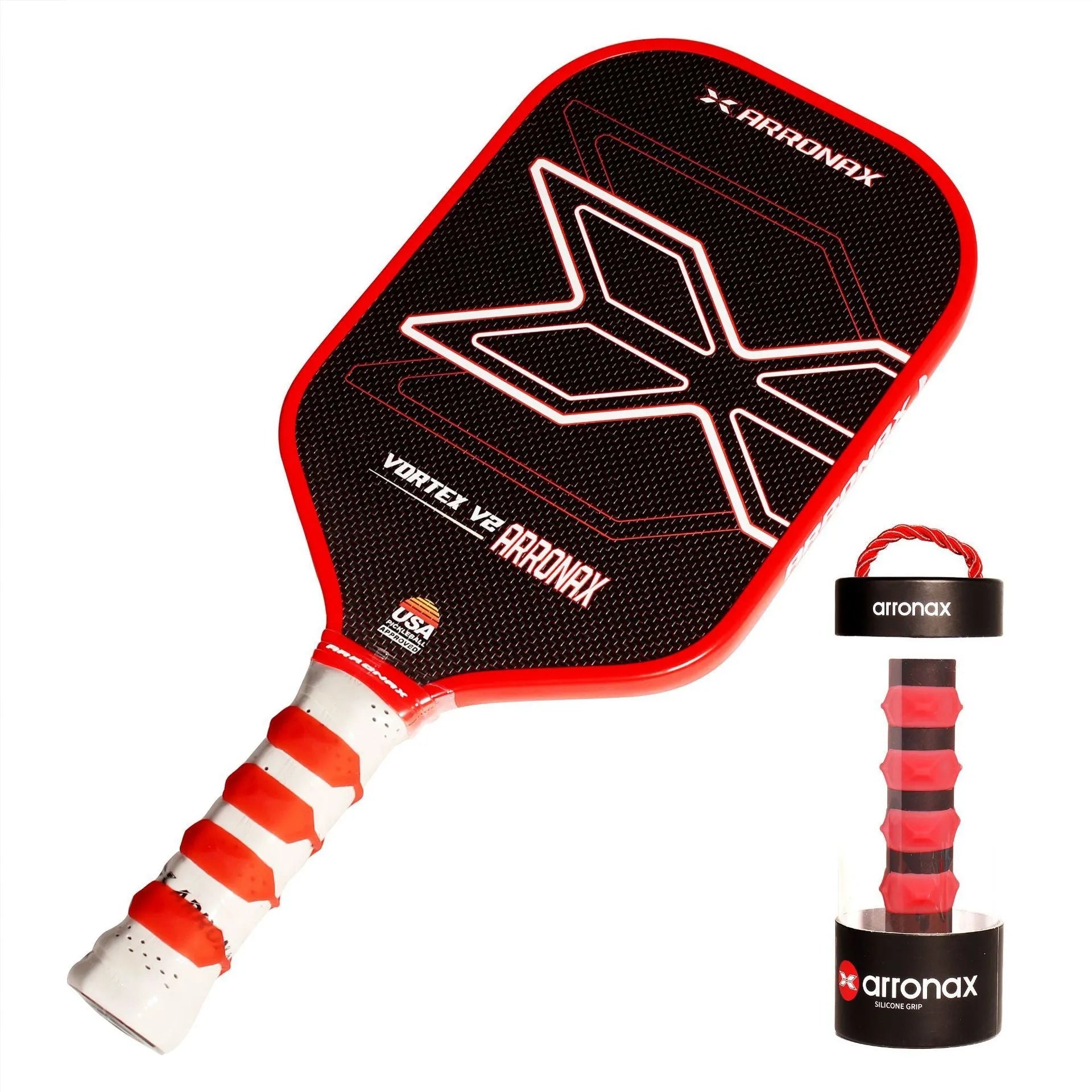Peak silicone racket hand rubber buckle in black, white, red, green, blue, pink, or purple.