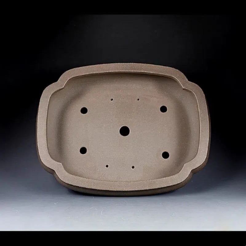 Handmade antique Pukou papaya-shaped purple clay flower pot measuring 46cm long