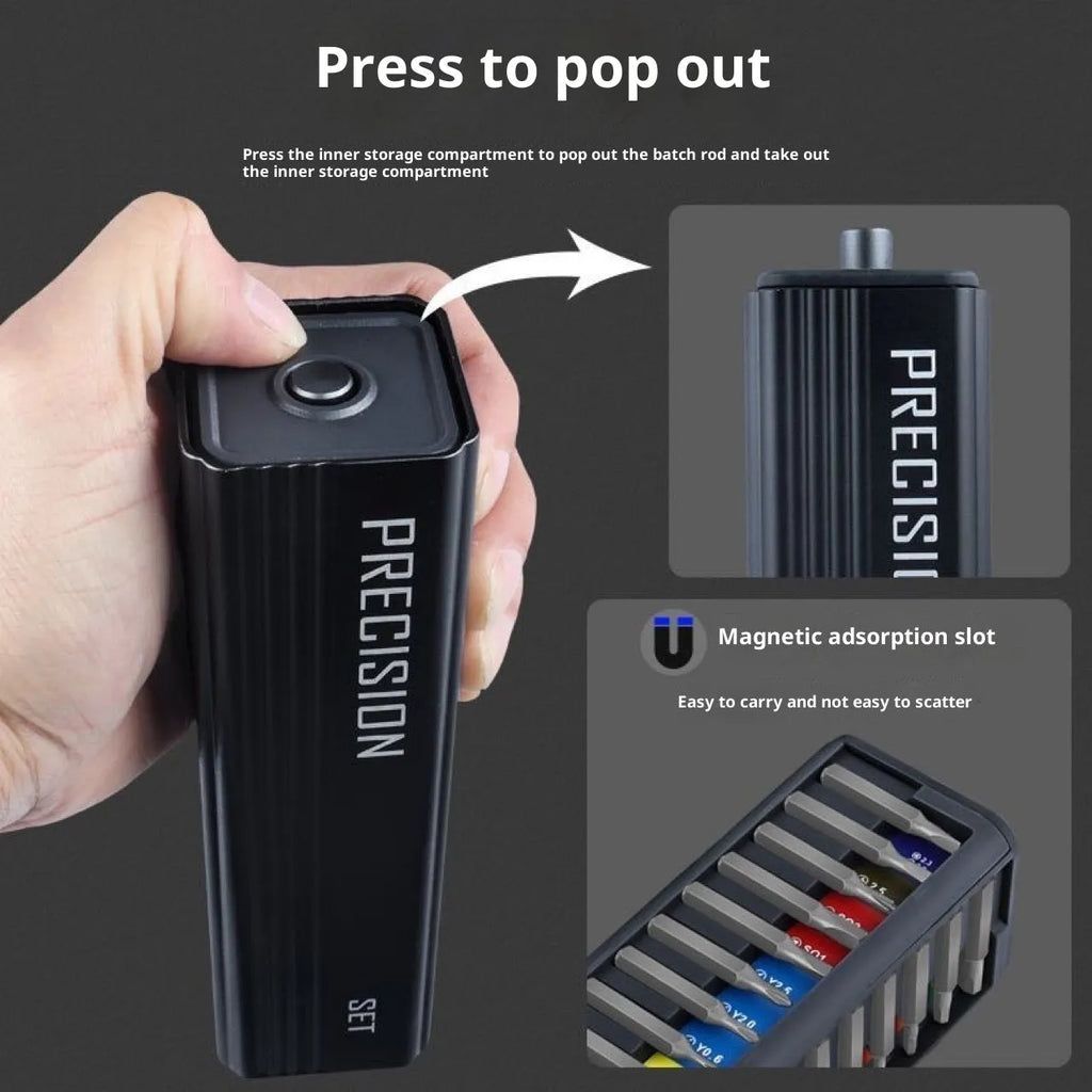 49-in-1 precision screwdriver set with Cr-V steel bits, square, Y, cross, star and rice heads for mobile phone repair