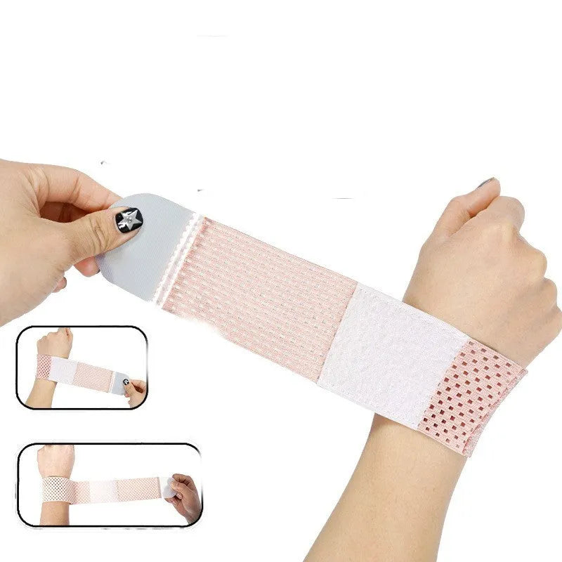 High elastic breathable athletic wrist guard in black, grey or pink for wrist support.
