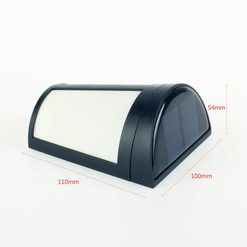 Solar wall lamp with 6 LED outdoor lights for garden courtyard waterproof IP65 rated