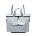 Shockproof waterproof nylon inner liner laptop bag in beige grey, cherry blossom pink, or starry black
