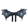 Black cloth bat wings costume for pets with three size options for Halloween dress-up