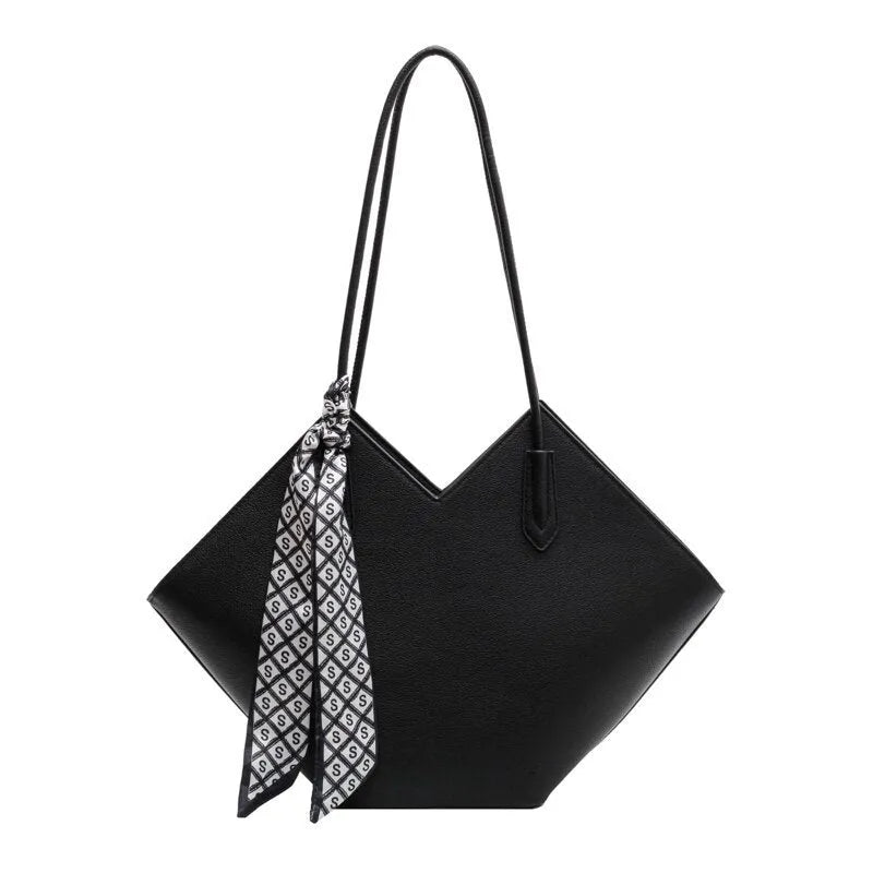 Women's large capacity PU shoulder bag in horizontal square shape showing eight colour options