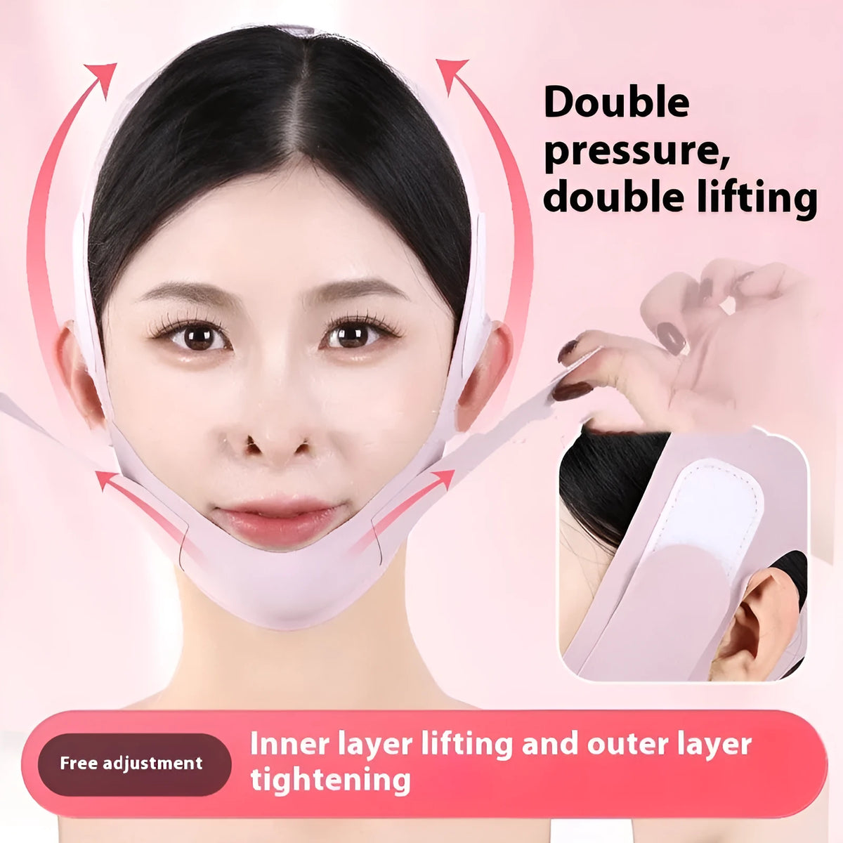 Small V face shaping mask in purple 9.0 graphene fabric for lifting and tightening support