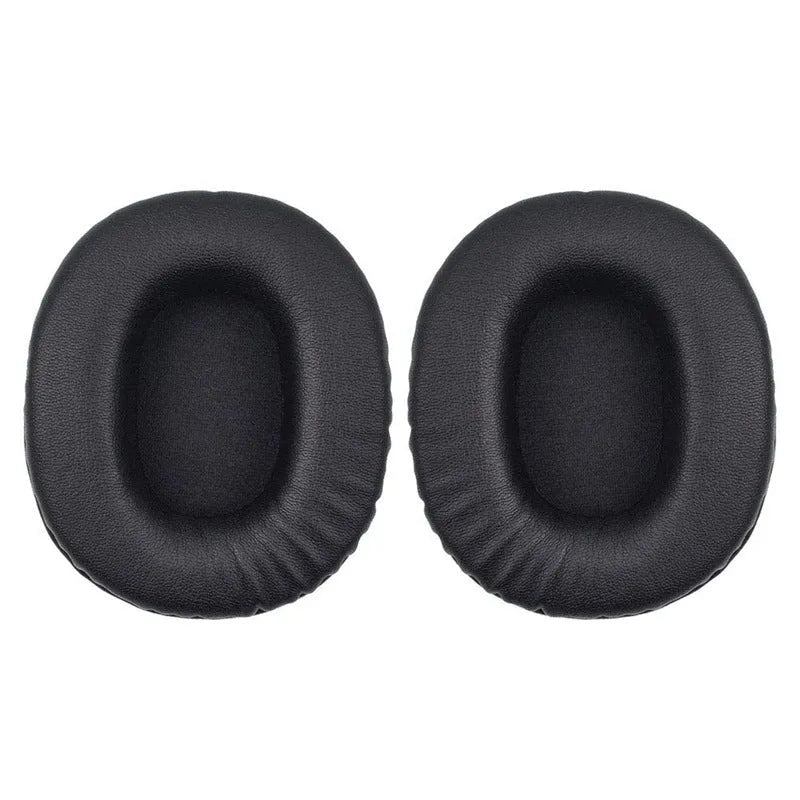 Black soft PU leather replacement earmuffs for Sony 1R headphones shown in two-pack