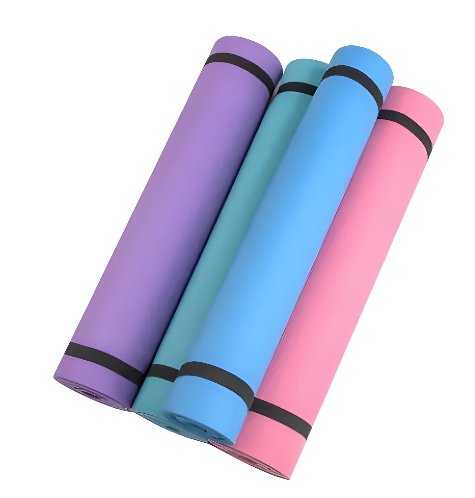 EVA yoga mat in choice of colours with 4mm or 6mm thickness options for fitness exercises