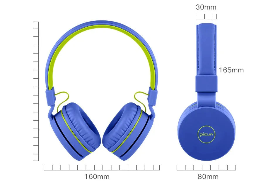 Wired over-ear headphones with microphone in mint green colour with braided cable