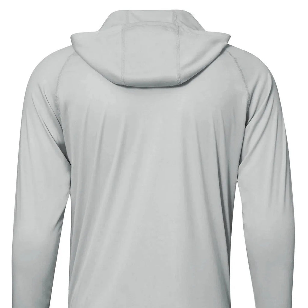 Outdoor UV-protection long sleeve hooded top in polyester for fishing, hiking, and camping