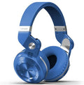 Bluedio T2 Plus Bluetooth wireless headphones in black, white, red, or blue with on-ear design