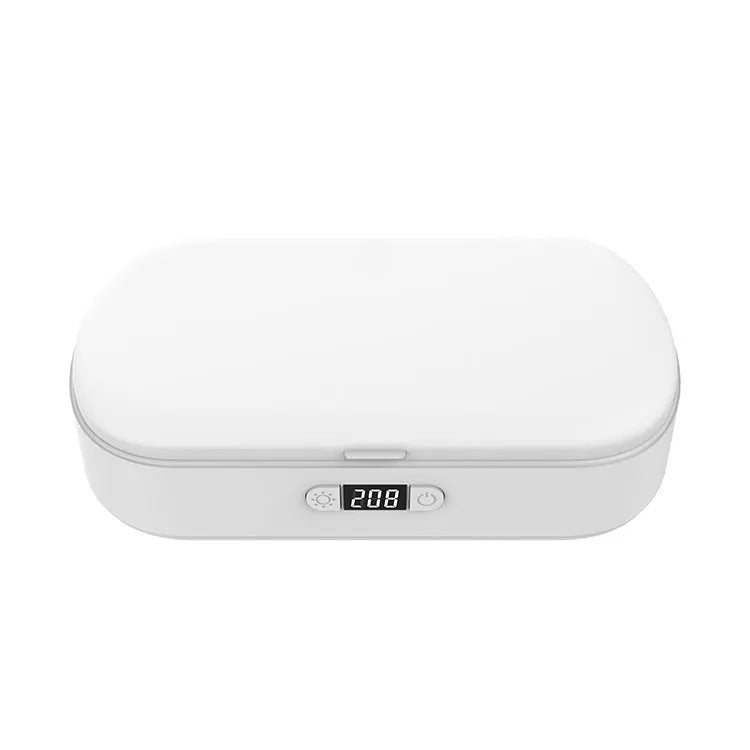 White ABS plastic UV wireless disinfection box for phones and toothbrushes