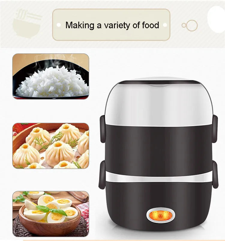 USB-powered multi-function lunch box heater in two-layer and three-layer sizes