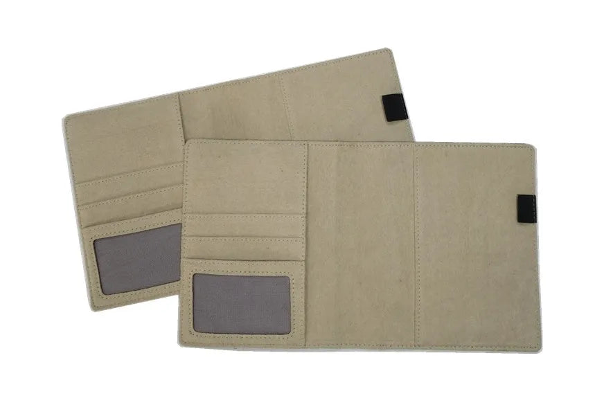 Blue imitation leather PU notebook shell for A5 notebooks measuring 18.5 by 15.5 centimetres
