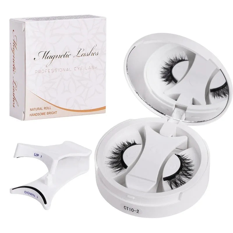 Portable integrated soap holder for magnetic false eyelashes in chemical fibre.