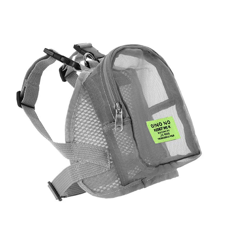 Blue portable dog backpack with breathable design for small pet transport