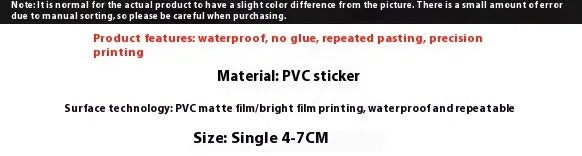 Fresh candy small object decorative waterproof stickers in 4-7cm sizes for hand account decoration