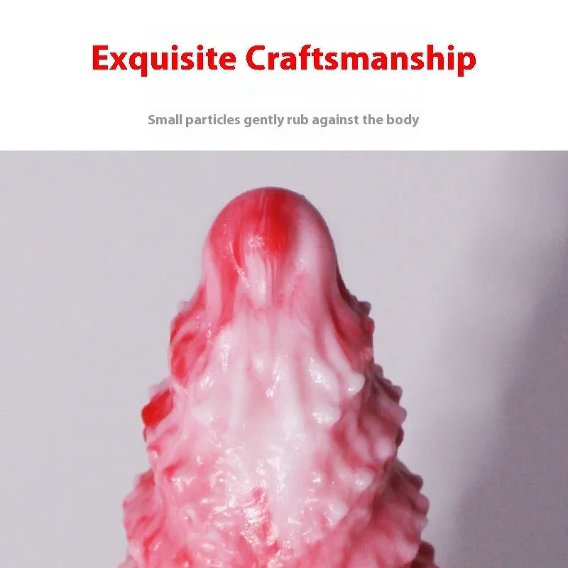 Pink platinum silicone shaped penis masturbation device for adults, shown in Berserker S and M sizes.