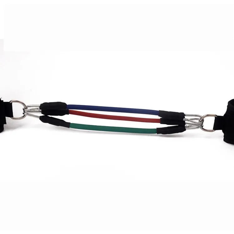 Black pull rope set for taekwondo leg training and explosive force development