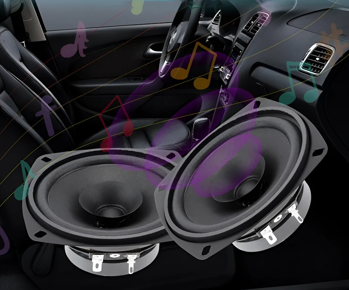 4-inch bass coaxial car audio speaker with magnet construction for General Motors vehicles