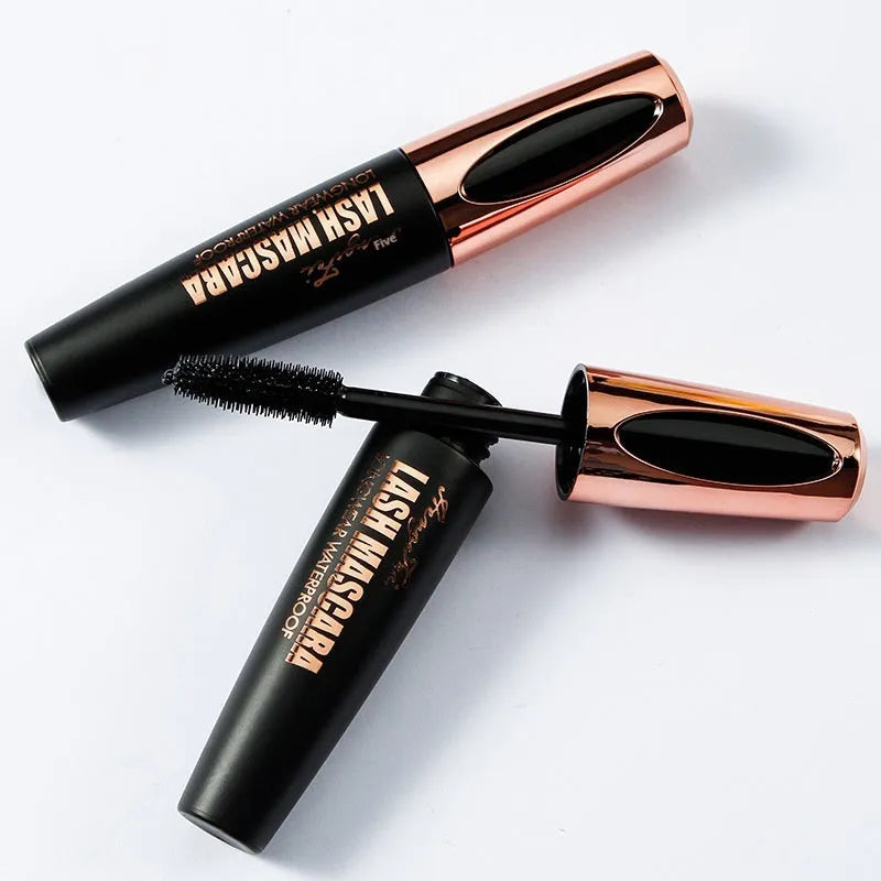 Black waterproof mascara with sweat-proof and non-smudging properties for long curling effect