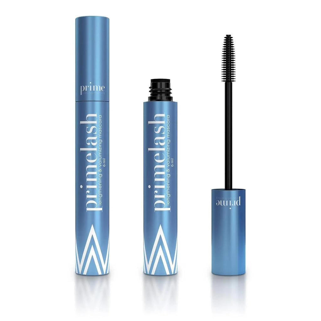 Eye black makeup compact with built-in brush applicator for eyebrows and eyelashes