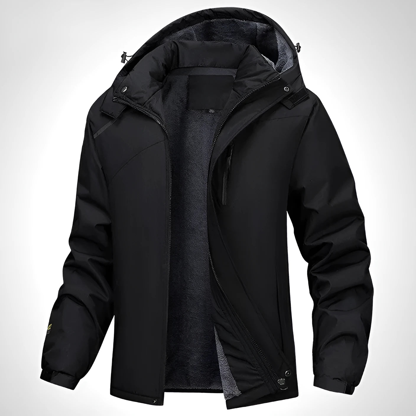 Men's plus size loose fit hooded winter coat in Army Green colour