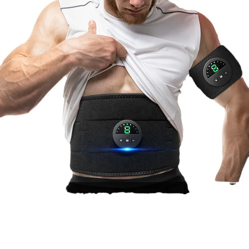 Violently Sweat waist and abdomen fat reduction fitness belt with display screen, 120cm length.