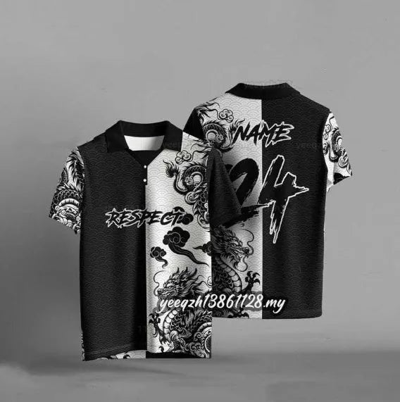 Black loose fit short sleeve t-shirt with a 3D digital printed design on the front.