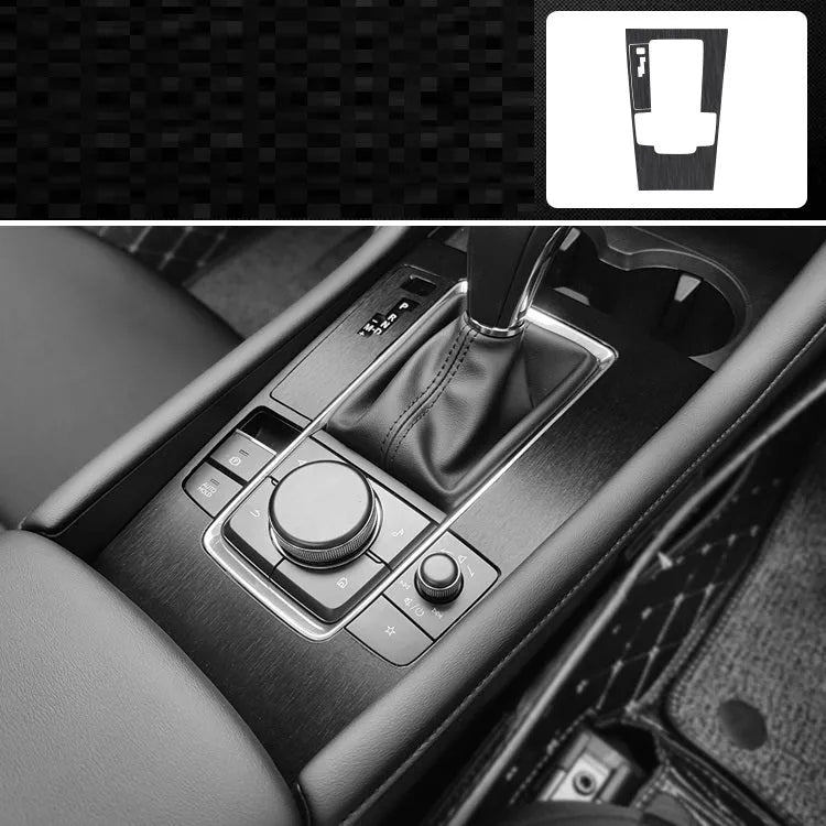 Unksera 3D carbon fibre decorative film sticker kit for car centre console and interior trim.