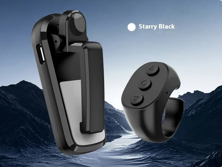 Wireless page turner remote control with clicker for e-readers and tablets in black, white, or pink.