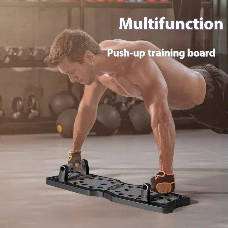 Set of ABS push up support plates in assorted colours for upper body muscle training.