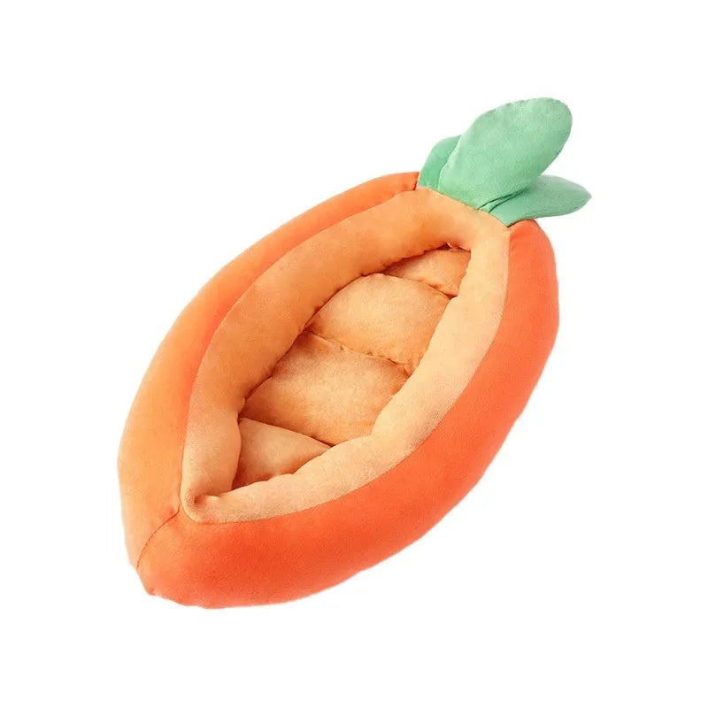 Carrot cartoon patterned double-sided washable cloth pet mat for dogs