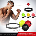 Head-mounted boxing reaction ball with adjustable headband and multiple ball options
