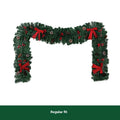 Christmas rattan decorative cane with pine cone bow attachment in showcase display arrangement